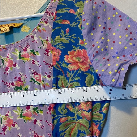 April Cornell Floral Patchwork Dress Women’s XS Cotton Sweet Romance Joni Midi - Picture 11 of 14